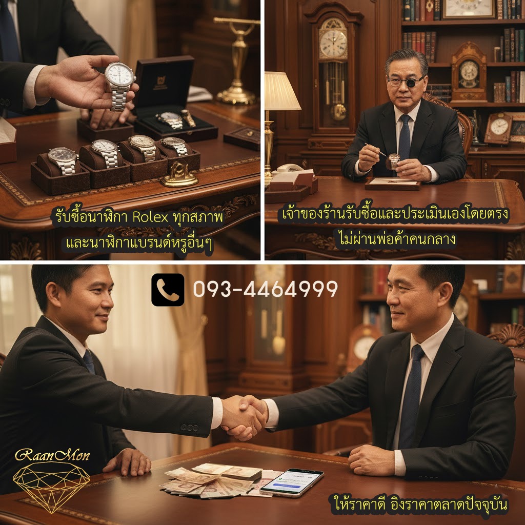 รับซื้อนาฬิกา Rolex ประเมินราคาโดยเจ้าของร้าน